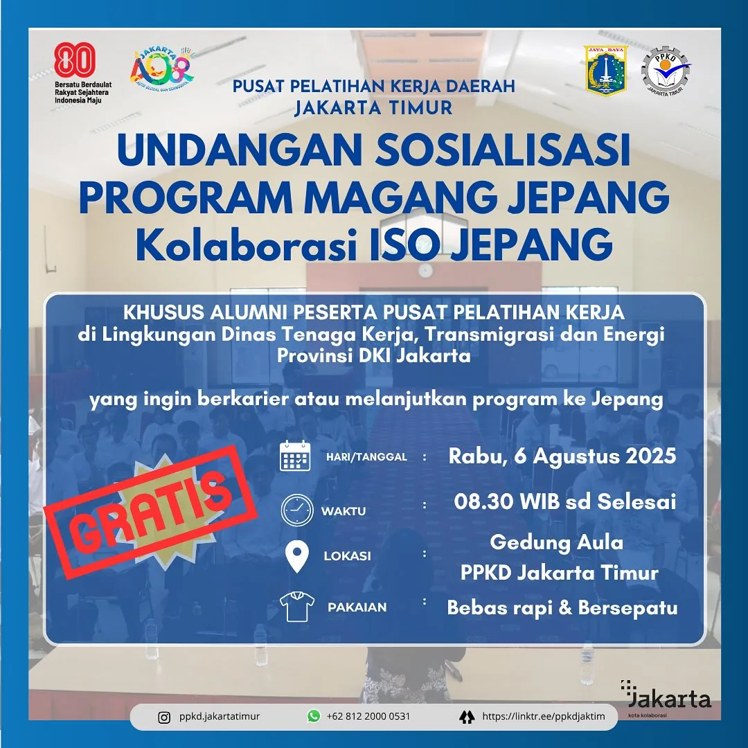 UNDANGAN SOSIALISASI PROGRAM MAGANG JEPANG – PPKD KABUPATEN SIDOARJO